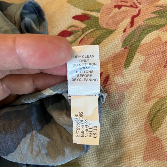 BANANA REPUBLIC Size 14 100% Crinkle Silk Ocean Beach Waves Tankdress $149 NEW - Picture 13 of 16